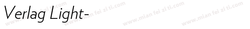 Verlag Light字体转换